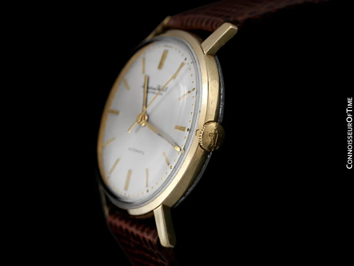 1963 IWC Vintage Full Size Mens Tropical Case Watch, Cal. 854 Automatic - 14K Gold & Stainless Steel