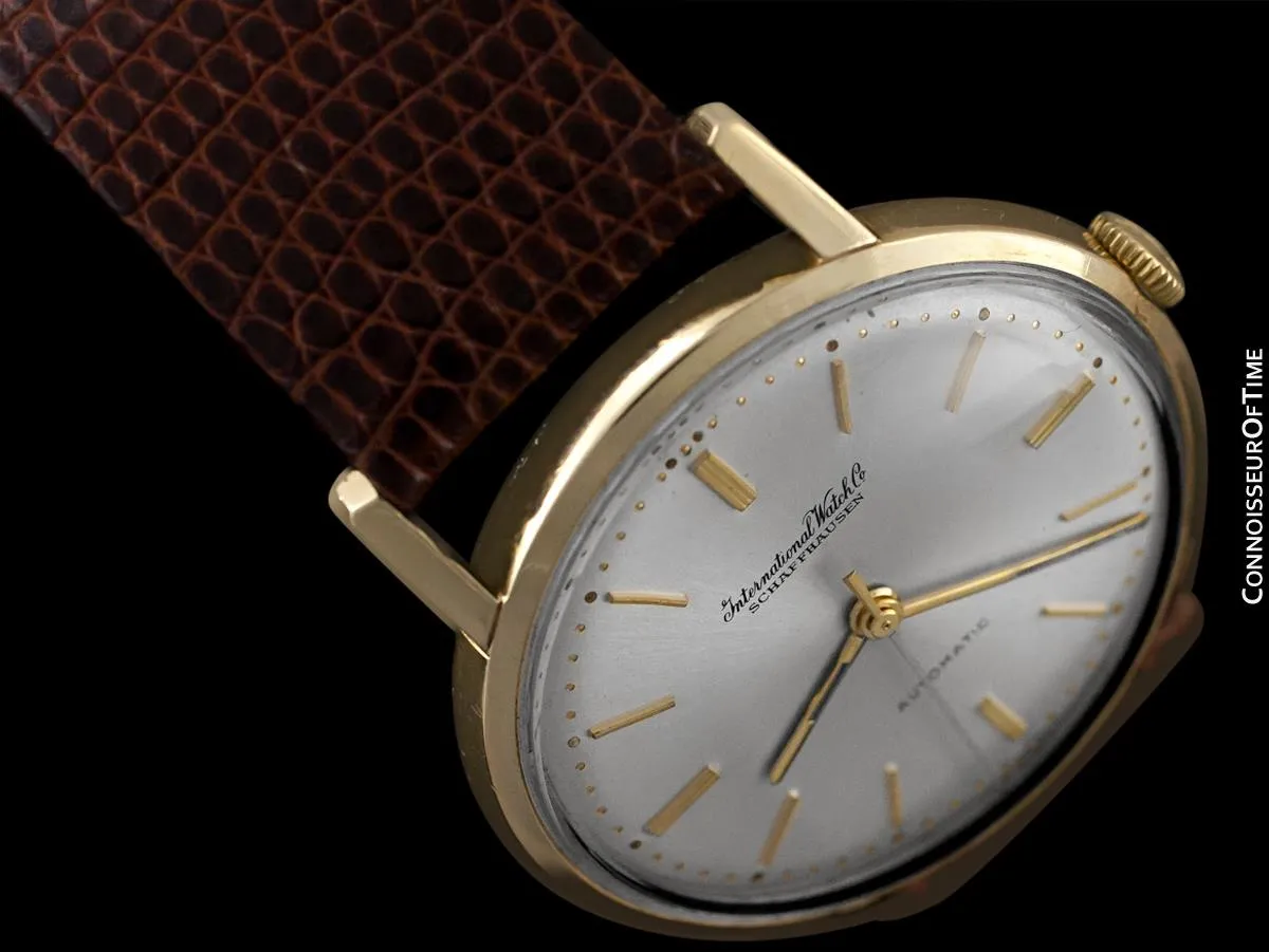 1963 IWC Vintage Full Size Mens Tropical Case Watch, Cal. 854 Automatic - 14K Gold & Stainless Steel