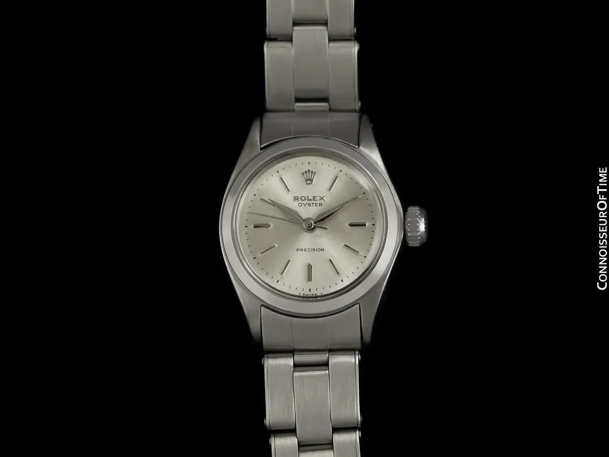 1965 Rolex Oyster Precision Ladies Handwound Vintage Watch - Stainless Steel