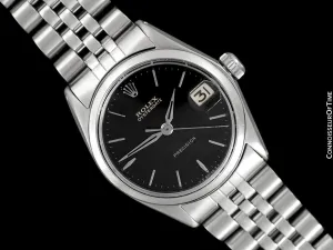 1966 Rolex Vintage Midsize Unisex 30mm Oysterdate Precision Ref. 6466 Date Watch - Stainless Steel