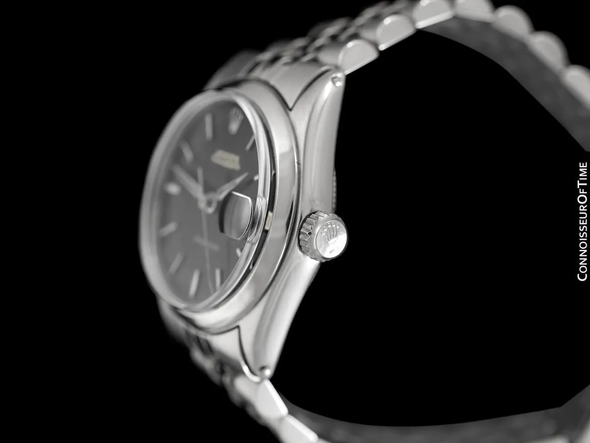 1966 Rolex Vintage Midsize Unisex 30mm Oysterdate Precision Ref. 6466 Date Watch - Stainless Steel