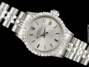 1969 Rolex Classic Vintage Ladies Date Datejust Watch - Stainless Steel & Diamonds