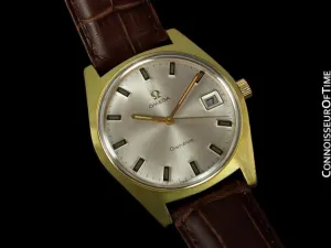1970 Omega Geneve Vintage Tropical Mens Watch, Date - Gold Plated & Stainless Steel