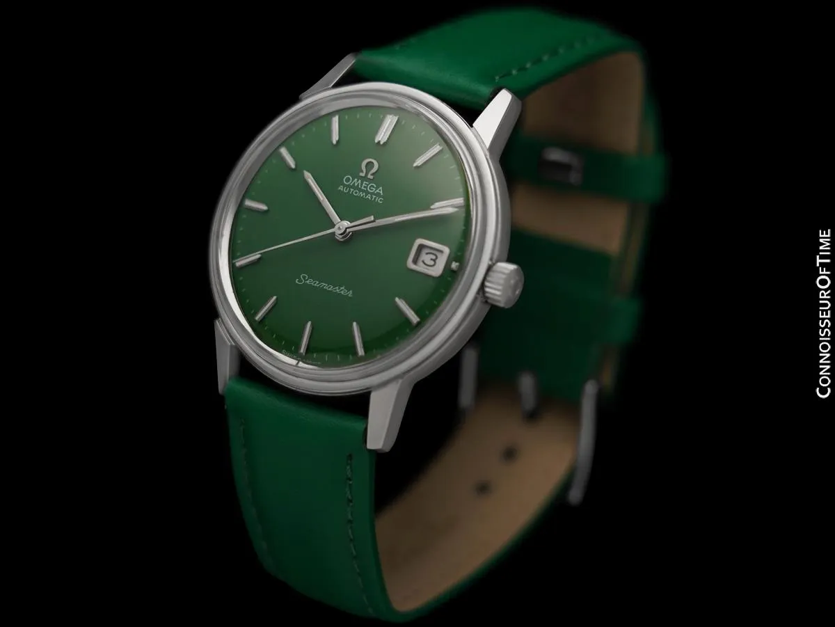 1970 Omega Seamaster Mens Vintage Cal. 565 Watch with Amazon Green Dial - Stainless Steel