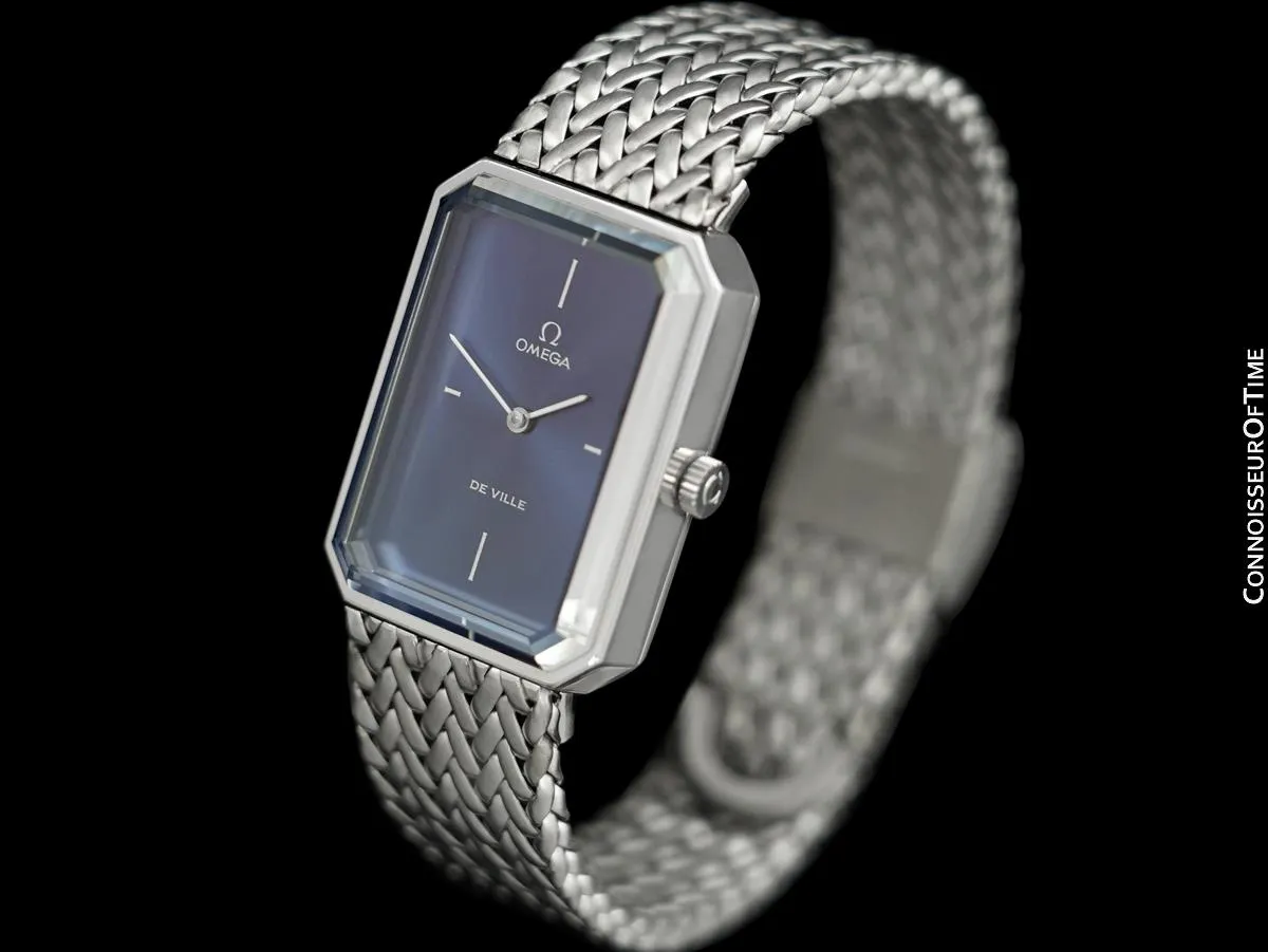 1973 Omega De Ville Mens "Emerald" Modern Watch By Andrew Grima - Stainless Steel