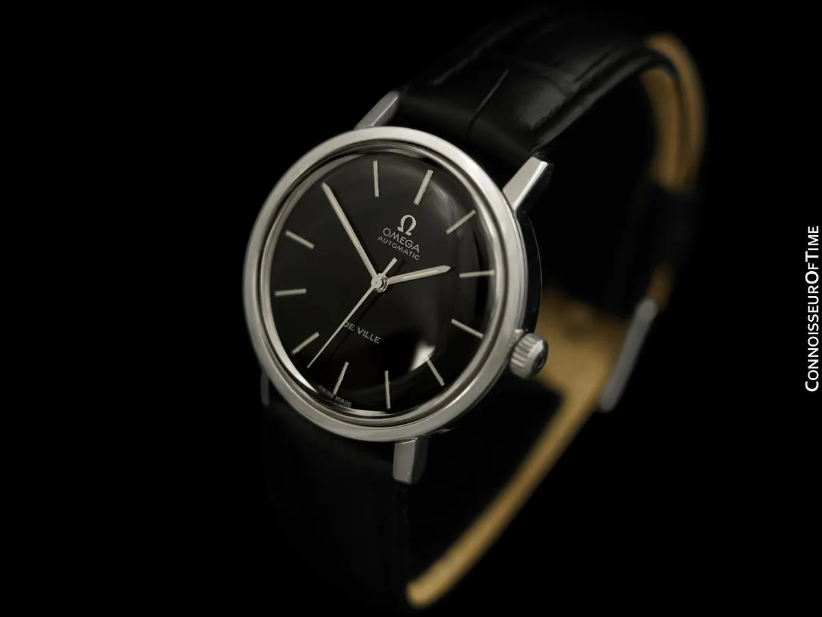 1973 Omega De Ville Vintage Mens Automatic Full Size Dress Watch - Stainless Steel
