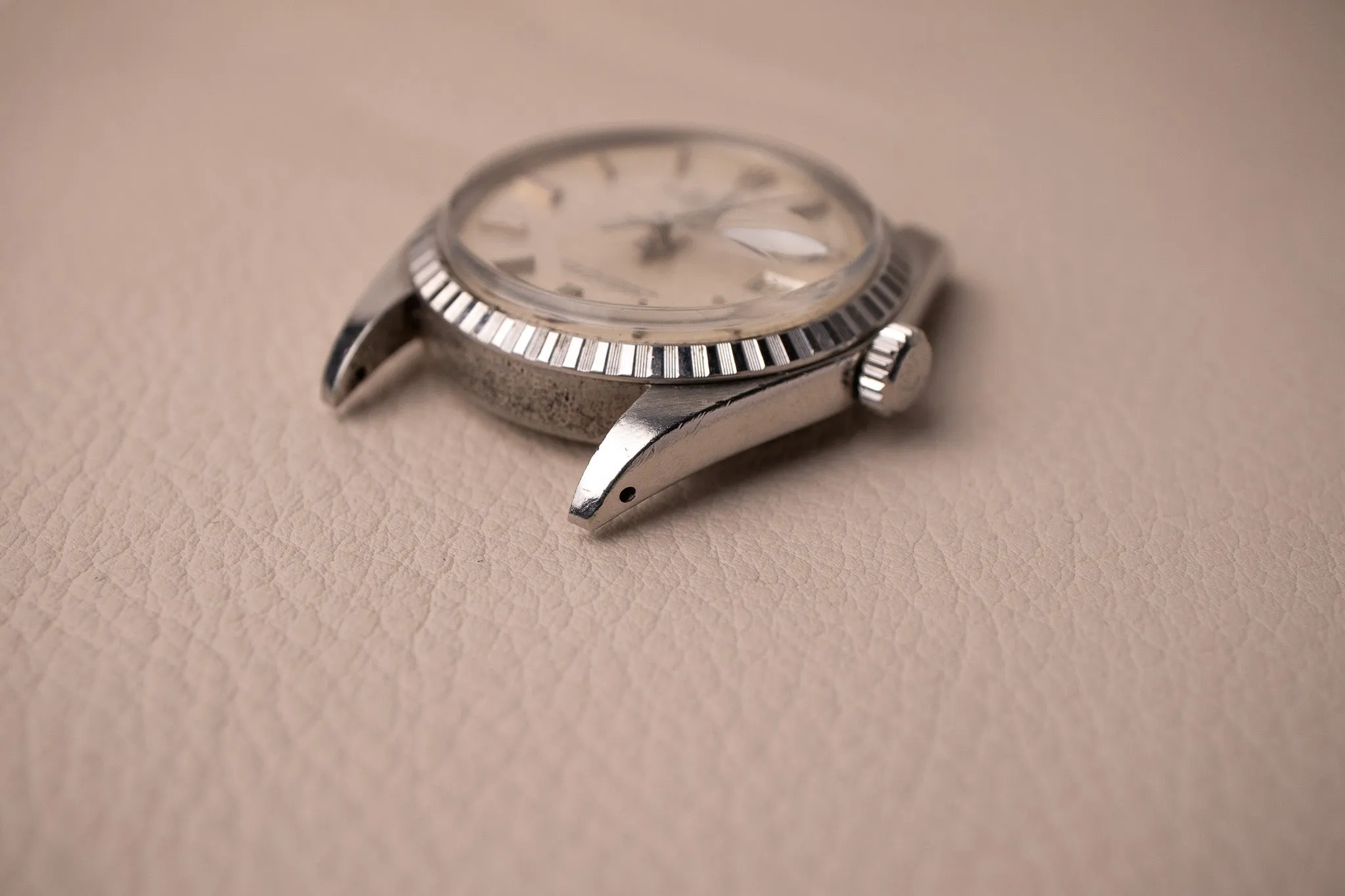 1973 Rolex Datejust 1603 'Non Luminous Silver Linen Dial'