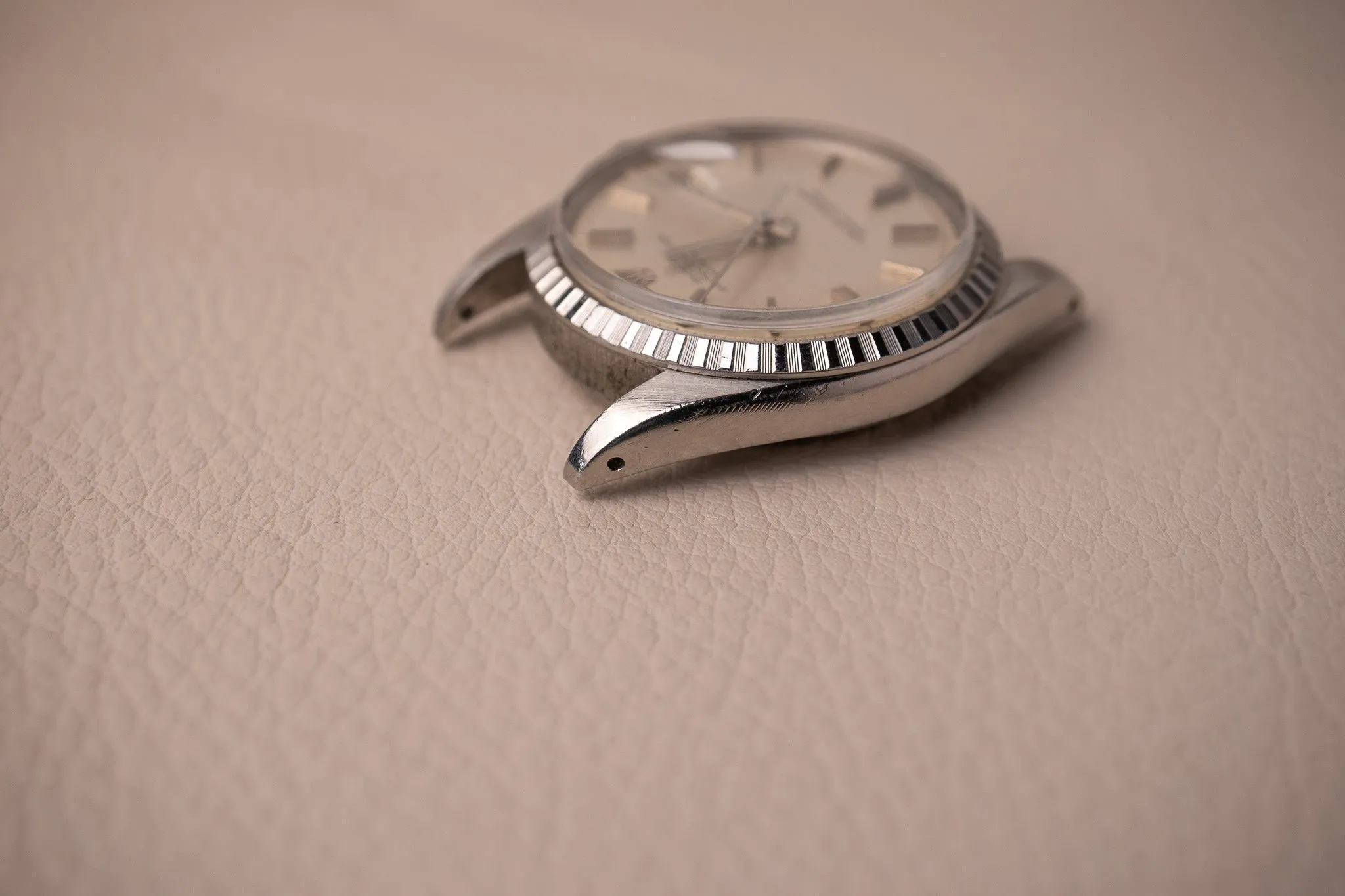 1973 Rolex Datejust 1603 'Non Luminous Silver Linen Dial'