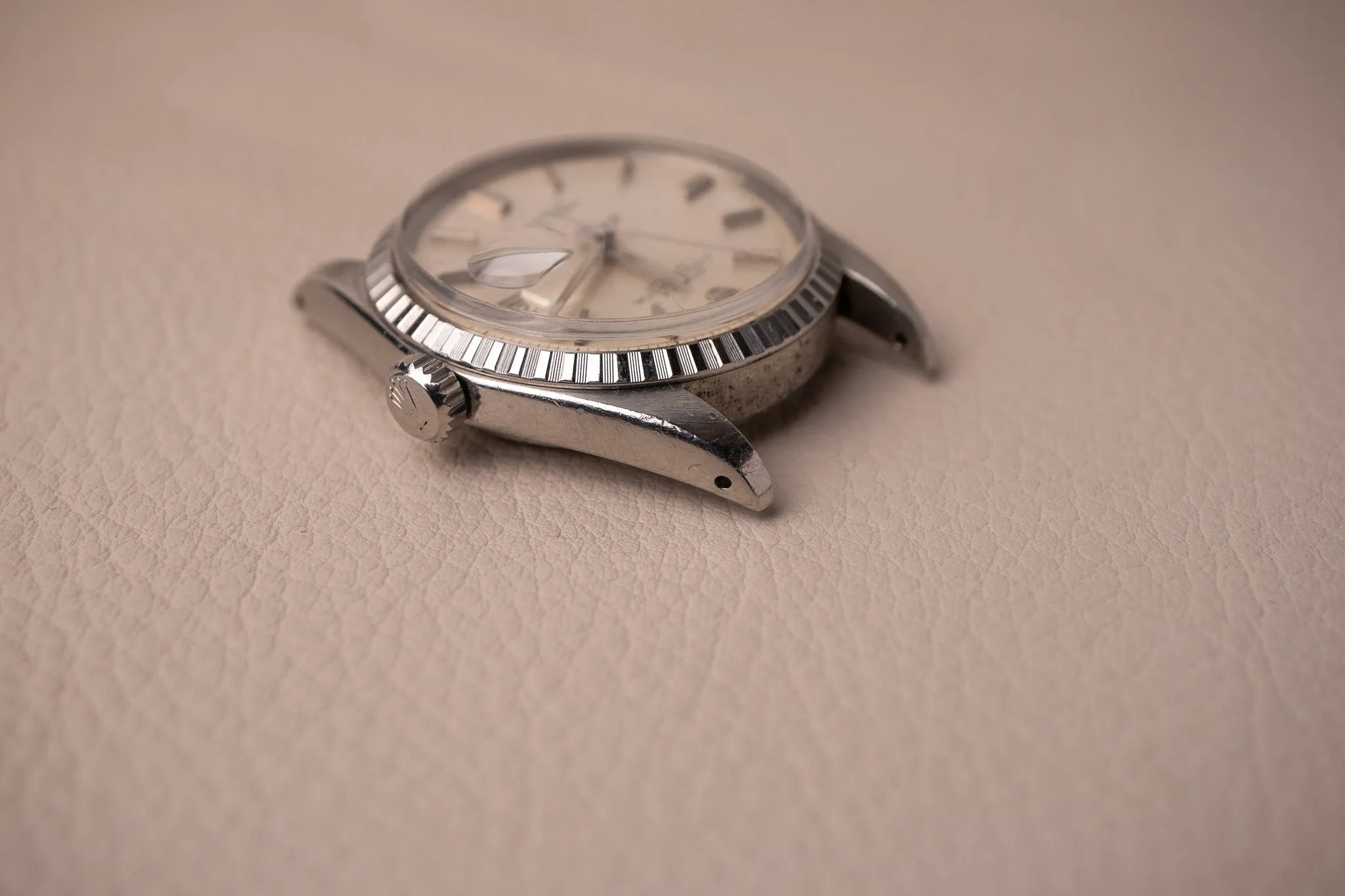 1973 Rolex Datejust 1603 'Non Luminous Silver Linen Dial'