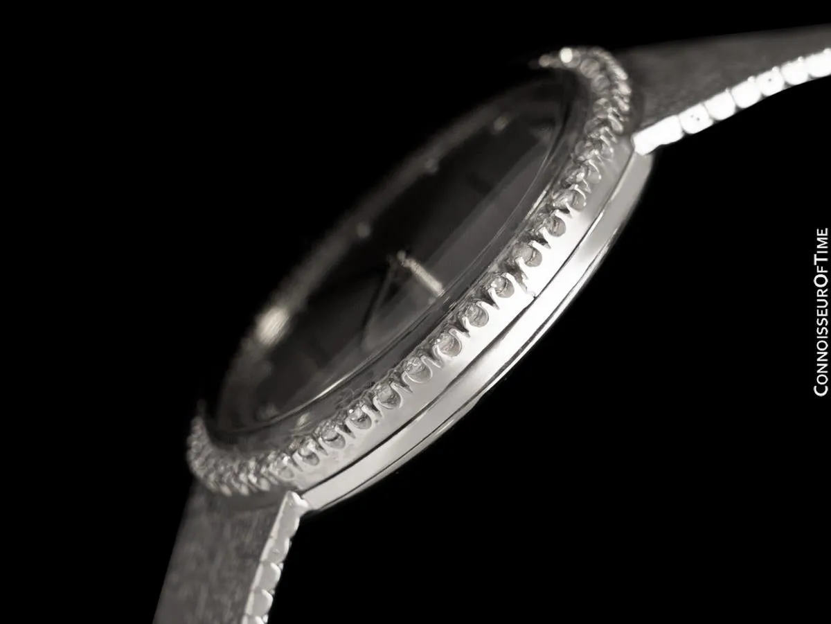 1973 Rolex Precision Vintage Mens Ref. 3411 Dress Watch - Stainless Steel & Diamonds