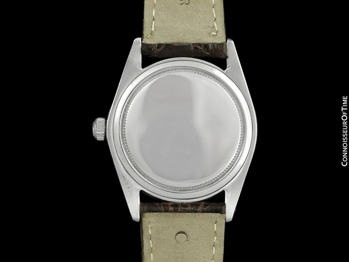 1973 Rolex Vintage Mens Oysterdate Date Watch, Silver Dial - Stainless Steel