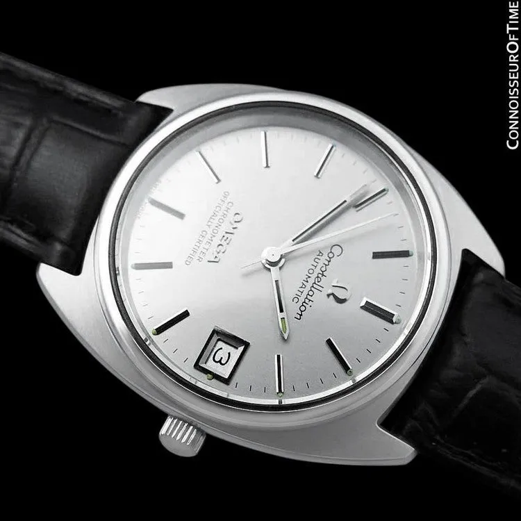 1974 Omega Constellation "C" Chronometer Vintage Mens Calendar Date Watch - Stainless Steel