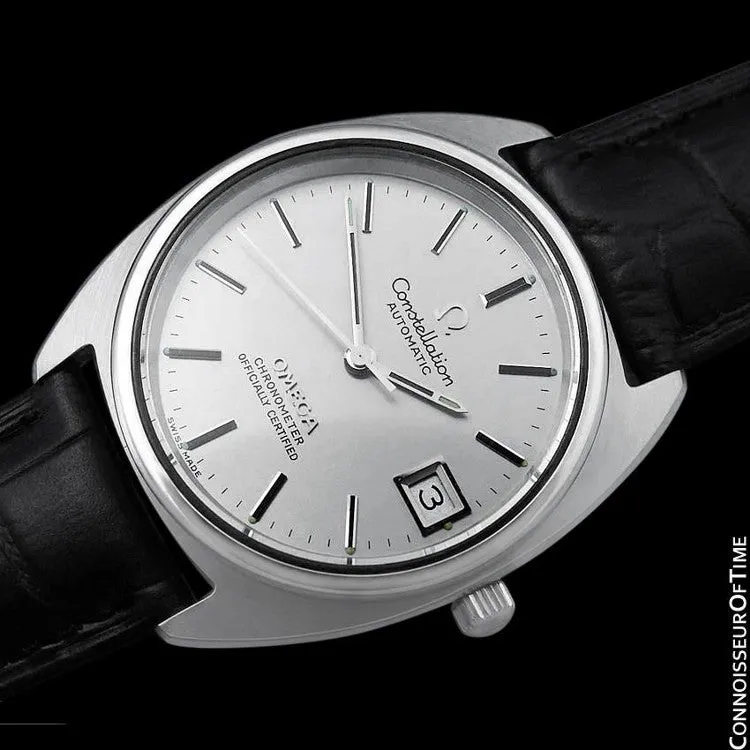 1974 Omega Constellation "C" Chronometer Vintage Mens Calendar Date Watch - Stainless Steel