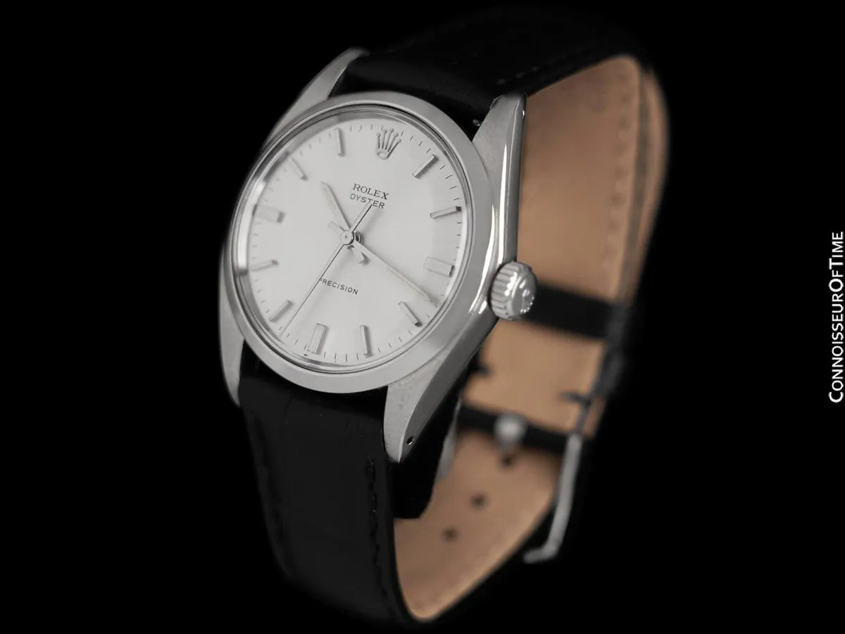 1974 Rolex Oyster Precision Classic Vintage Mens Handwound Watch - Stainless Steel