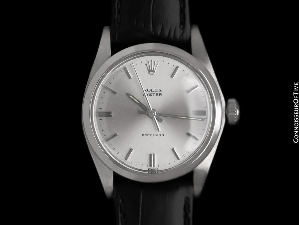 1974 Rolex Oyster Precision Classic Vintage Mens Handwound Watch - Stainless Steel