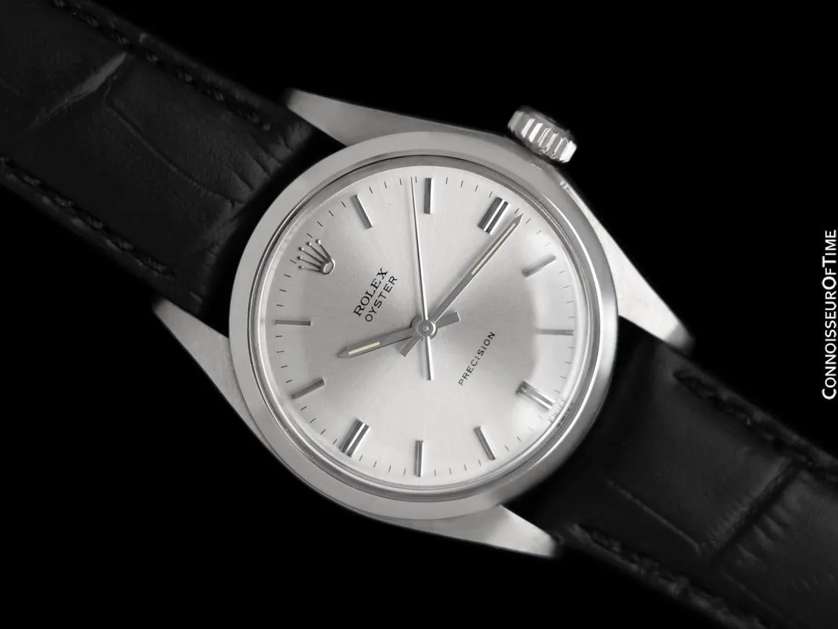 1974 Rolex Oyster Precision Classic Vintage Mens Handwound Watch - Stainless Steel