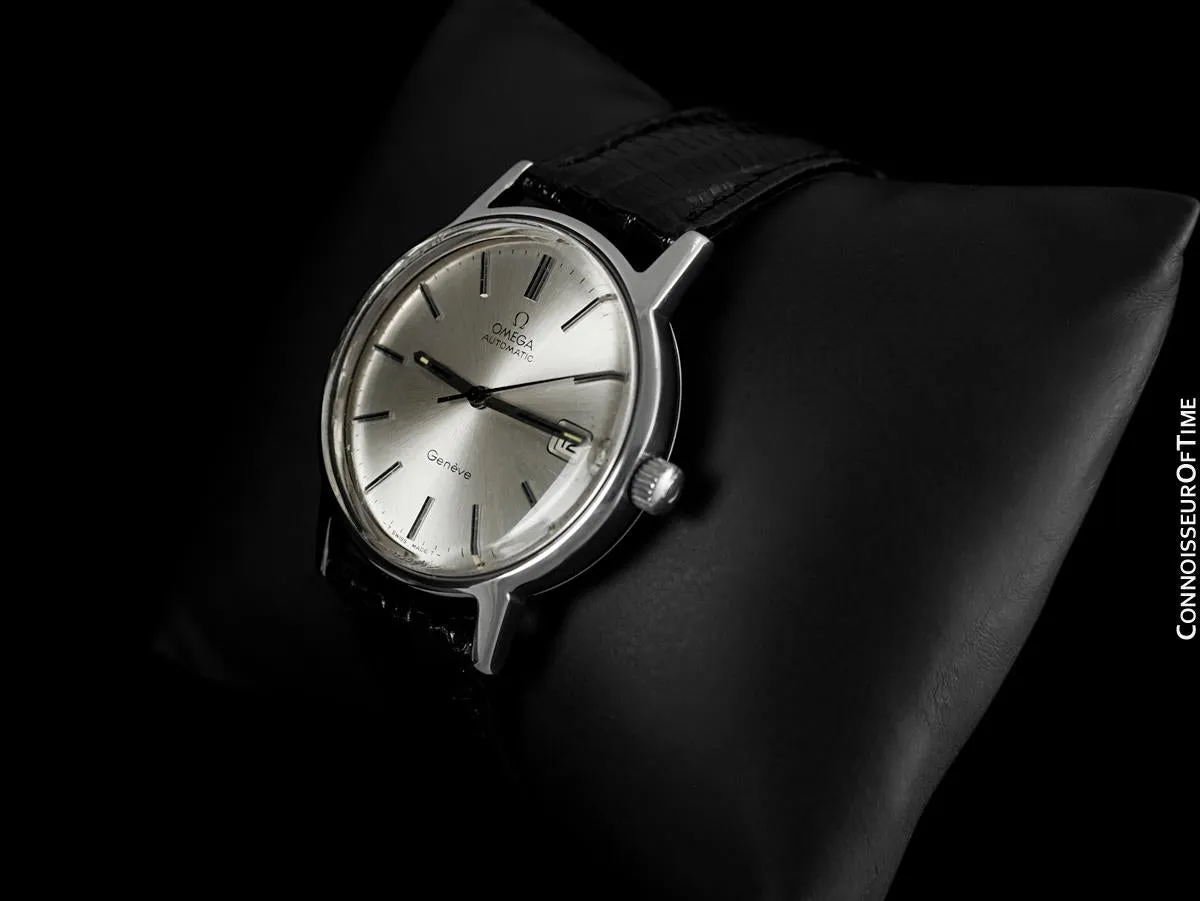 1975 / 1977 Omega Geneve Vintage Mens Automatic Watch with Quick-Setting Date - Stainless Steel