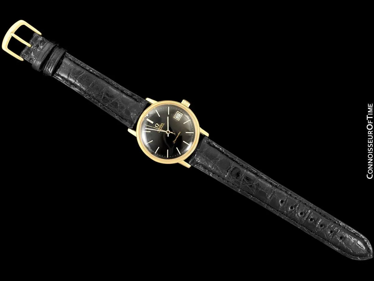 1975 Omega Vintage Seamaster Mens Watch, Automatic, Date - 18K Gold Plated & Stainless Steel