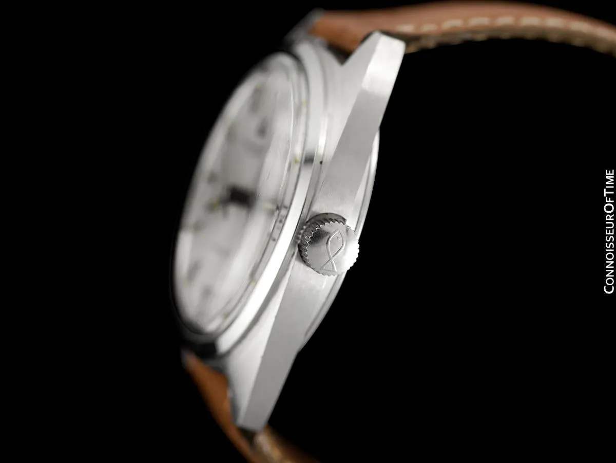 1978 IWC Vintage Mens Automatic Watch, Silver Dial with Date, Stainless Steel - Near New Old Stock