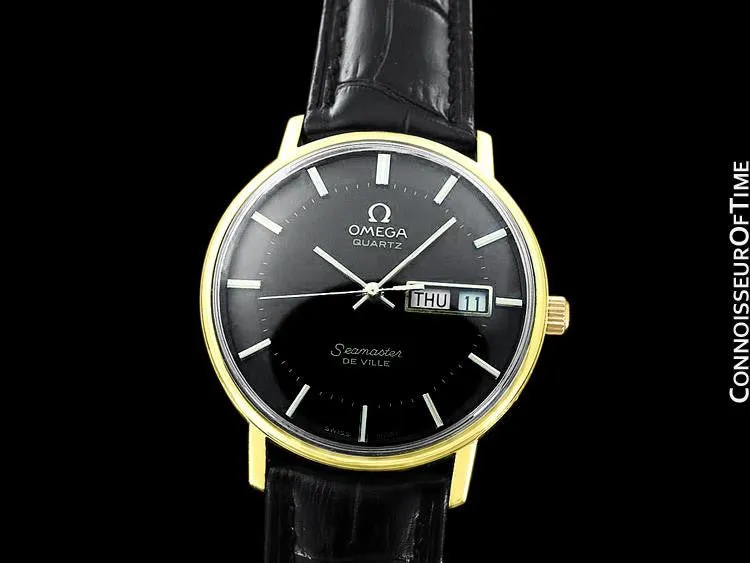 1978 Omega Seamaster De Ville Classic Vintage Mens Watch, 10K Gold Filled - Rare Pie Pan Dial