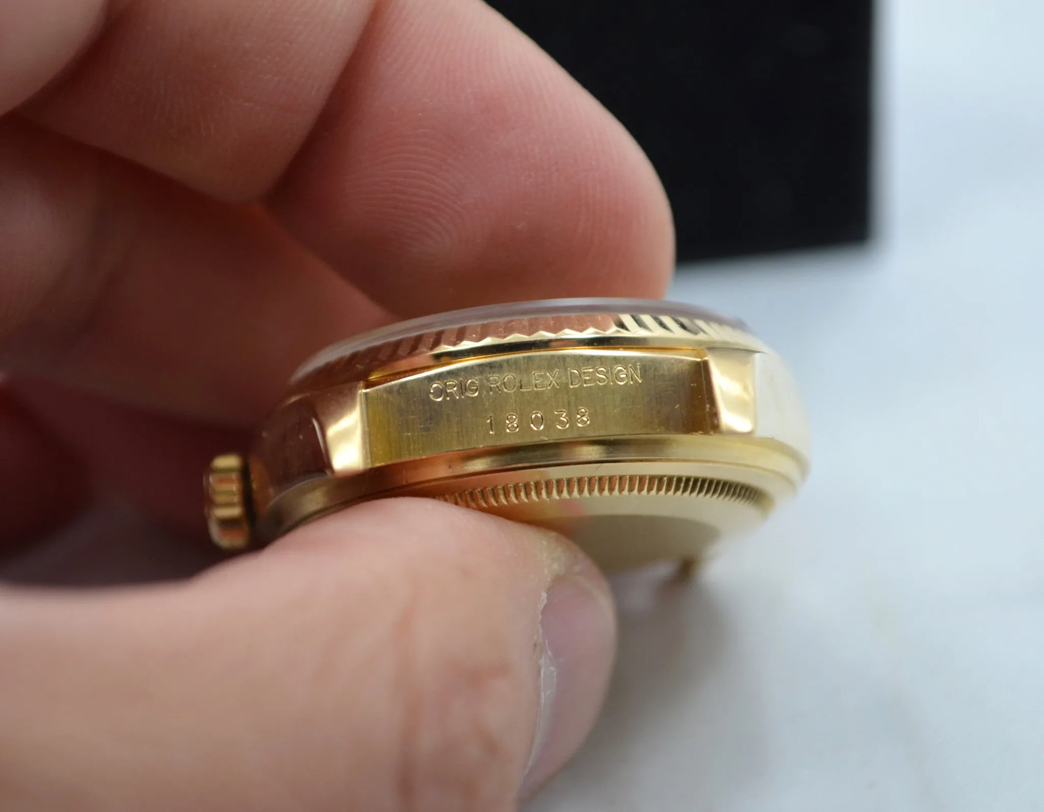 1983 Rolex President Day Date 18038 18K Yellow Gold Wristwatch w/ Papers