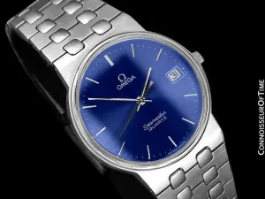 1984 Omega Seamaster Classic Vintage Retro Mens Quartz Watch, Date - Stainless Steel