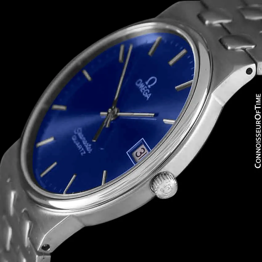 1984 Omega Seamaster Classic Vintage Retro Mens Quartz Watch, Date - Stainless Steel