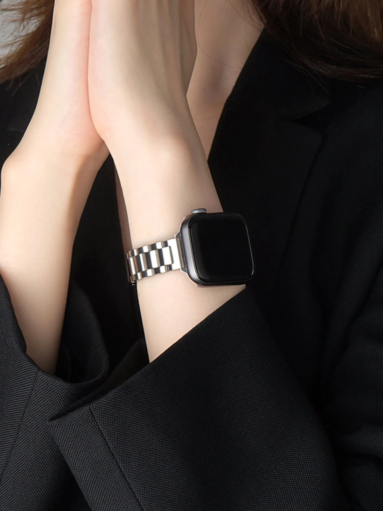 1pc Metal Watchband - Silver- FD ⚡