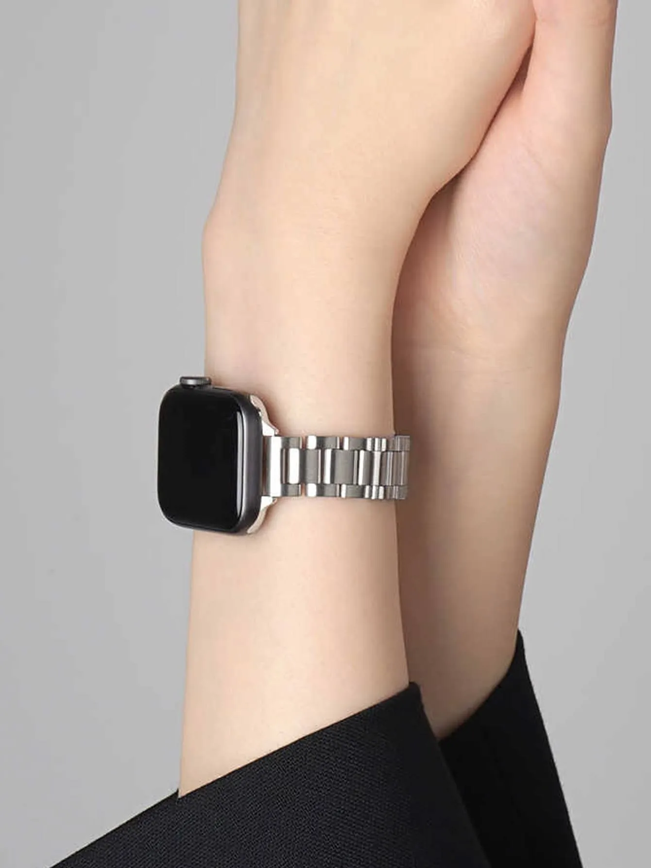 1pc Metal Watchband - Silver- FD ⚡