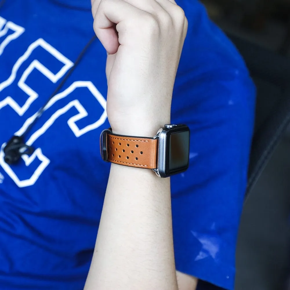 2 Tone Leather Watch Band