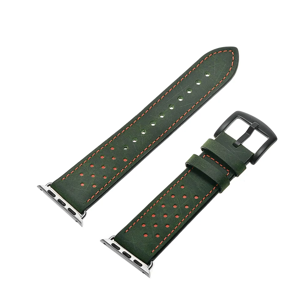 2 Tone Leather Watch Band