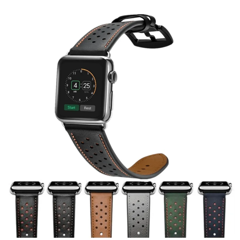 2 Tone Leather Watch Band