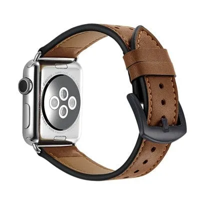2 Tone Leather Watch Band