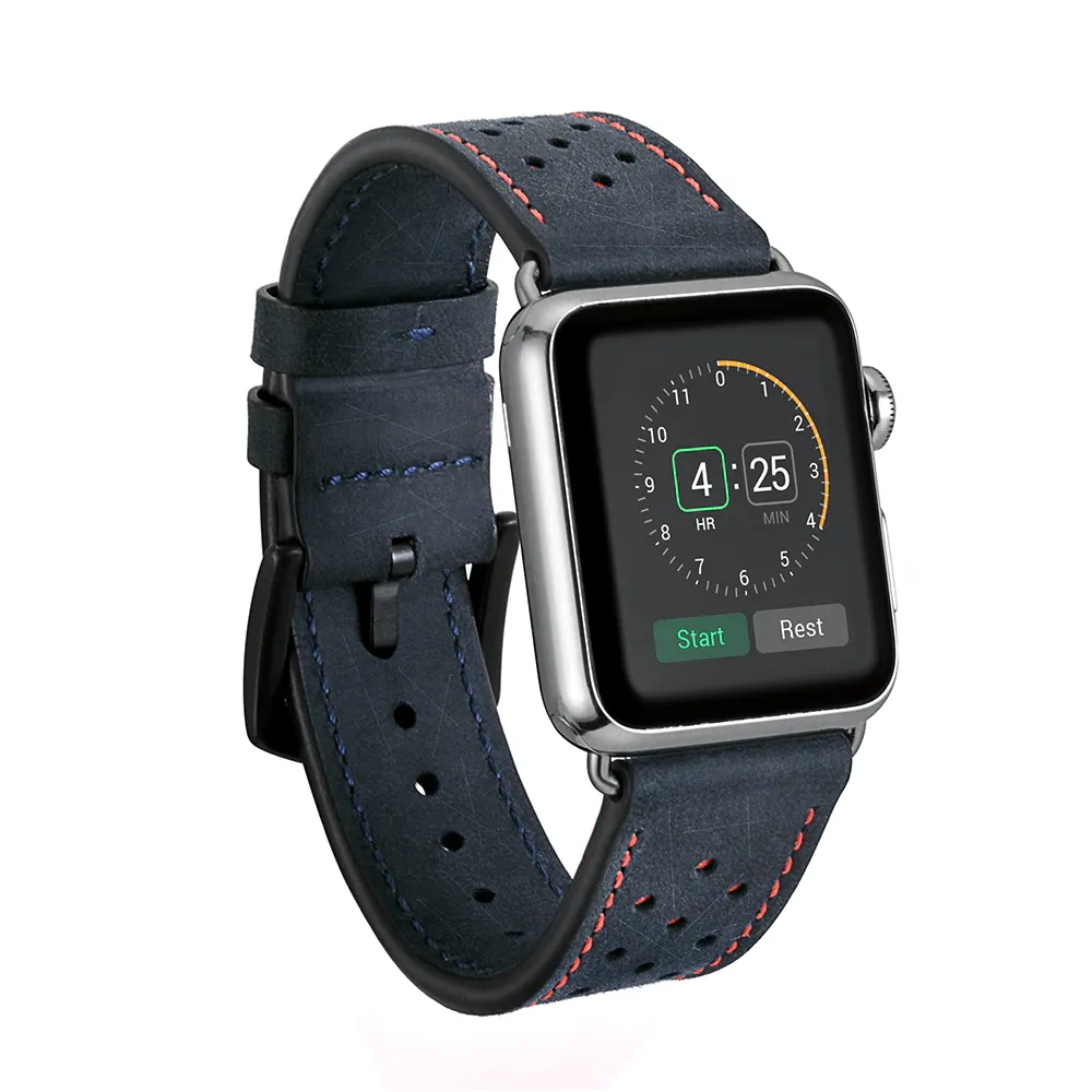 2 Tone Leather Watch Band