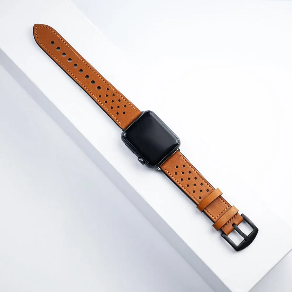 2 Tone Leather Watch Band