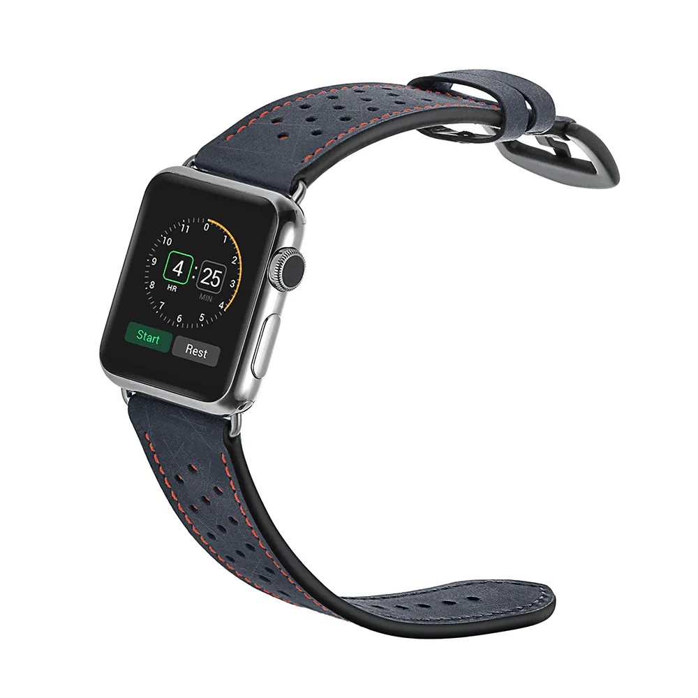 2 Tone Leather Watch Band