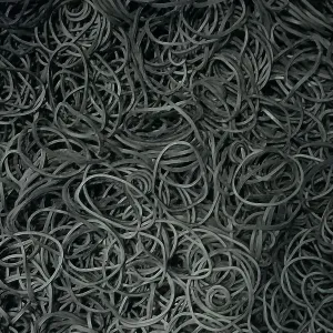 200, Black, Jumbo, Rubber Bands for Pony Tails and Braids