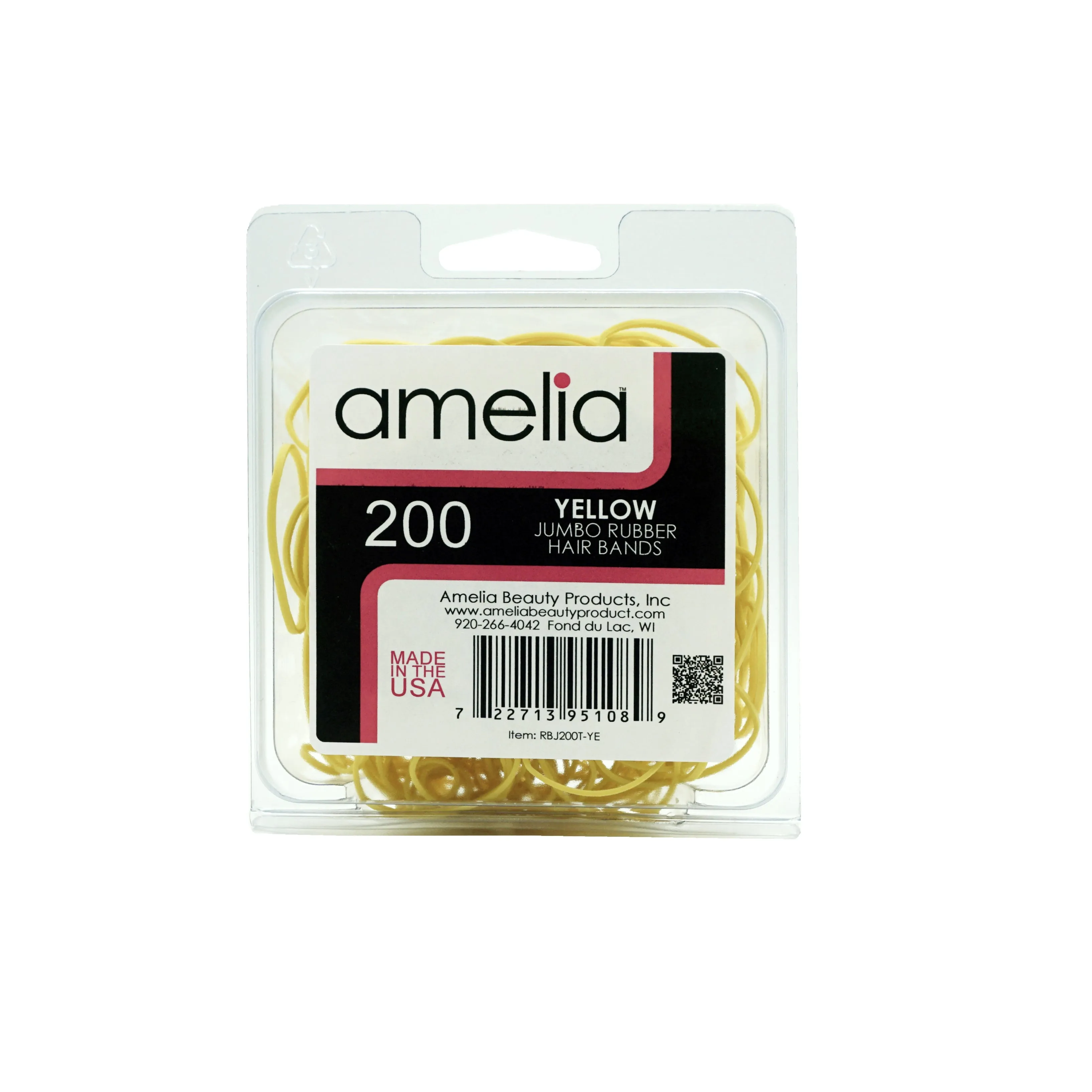 200, Yellow, Jumbo, Rubber Bands for Pony Tails and Braids