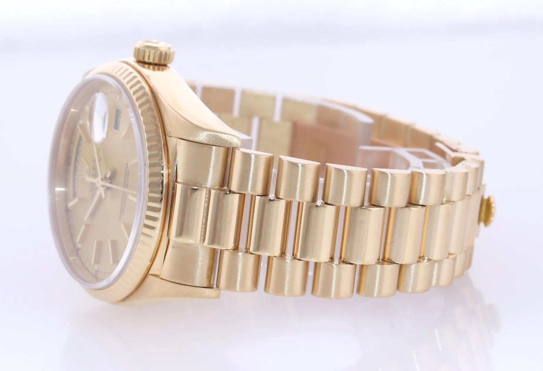 2012 RSC Papers Rolex President Day Date Champagne 18038 Quick Yellow Gold Watch