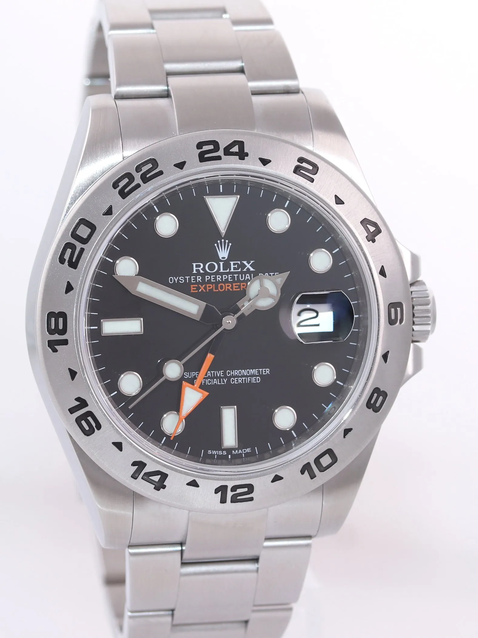2015 PAPERS Rolex Explorer II 42mm 216570 Black Dial Steel GMT Date Watch Box