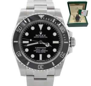 2017 Rolex Submariner No-Date 114060 Stainless Steel Dive Ceramic 40mm Watch