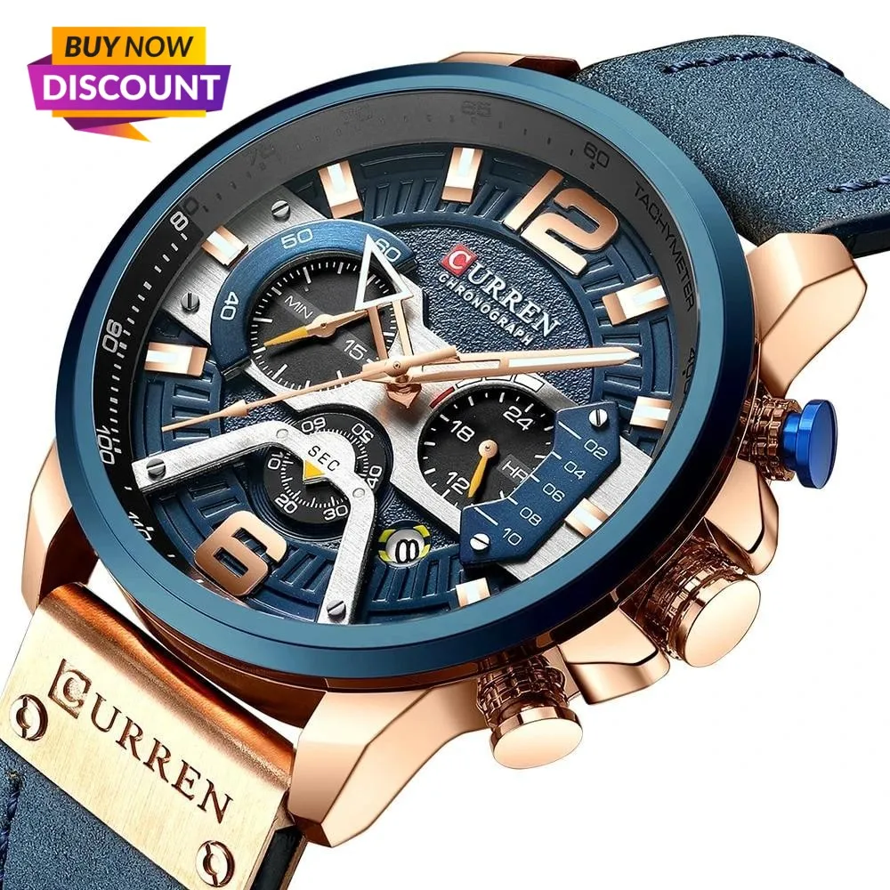 2020 Top Brand Luxury Sports  Fashionable Leather Watches with Calendar Men's C Wrist Watch