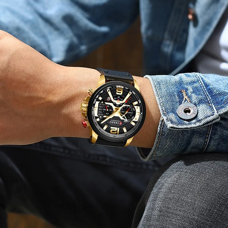 2020 Top Brand Luxury Sports  Fashionable Leather Watches with Calendar Men's C Wrist Watch