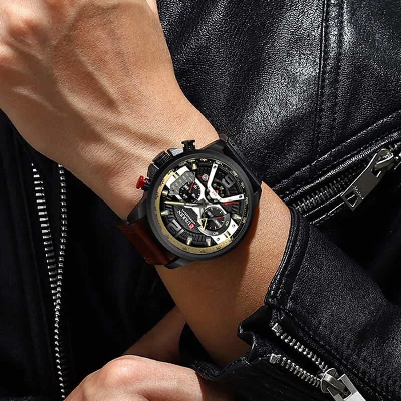 2020 Top Brand Luxury Sports  Fashionable Leather Watches with Calendar Men's C Wrist Watch