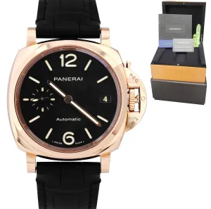 2021 Panerai PAM01029 Piccolo Due 18K Rose Gold 38mm Oro Rosso Automatic Watch