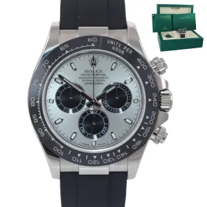 2021 Rolex Daytona 18k White Gold 116519ln Ceramic Silver Panda Watch Box