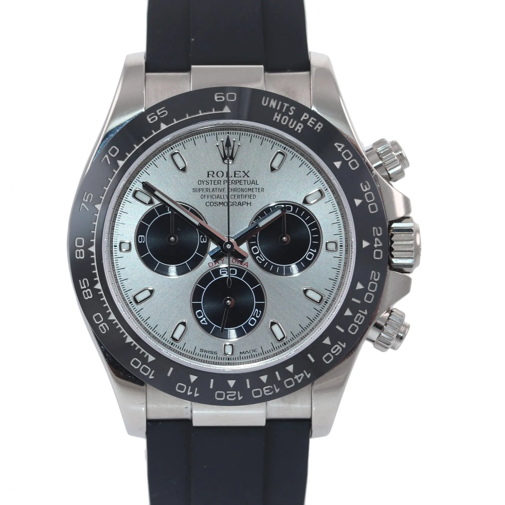 2021 Rolex Daytona 18k White Gold 116519ln Ceramic Silver Panda Watch Box