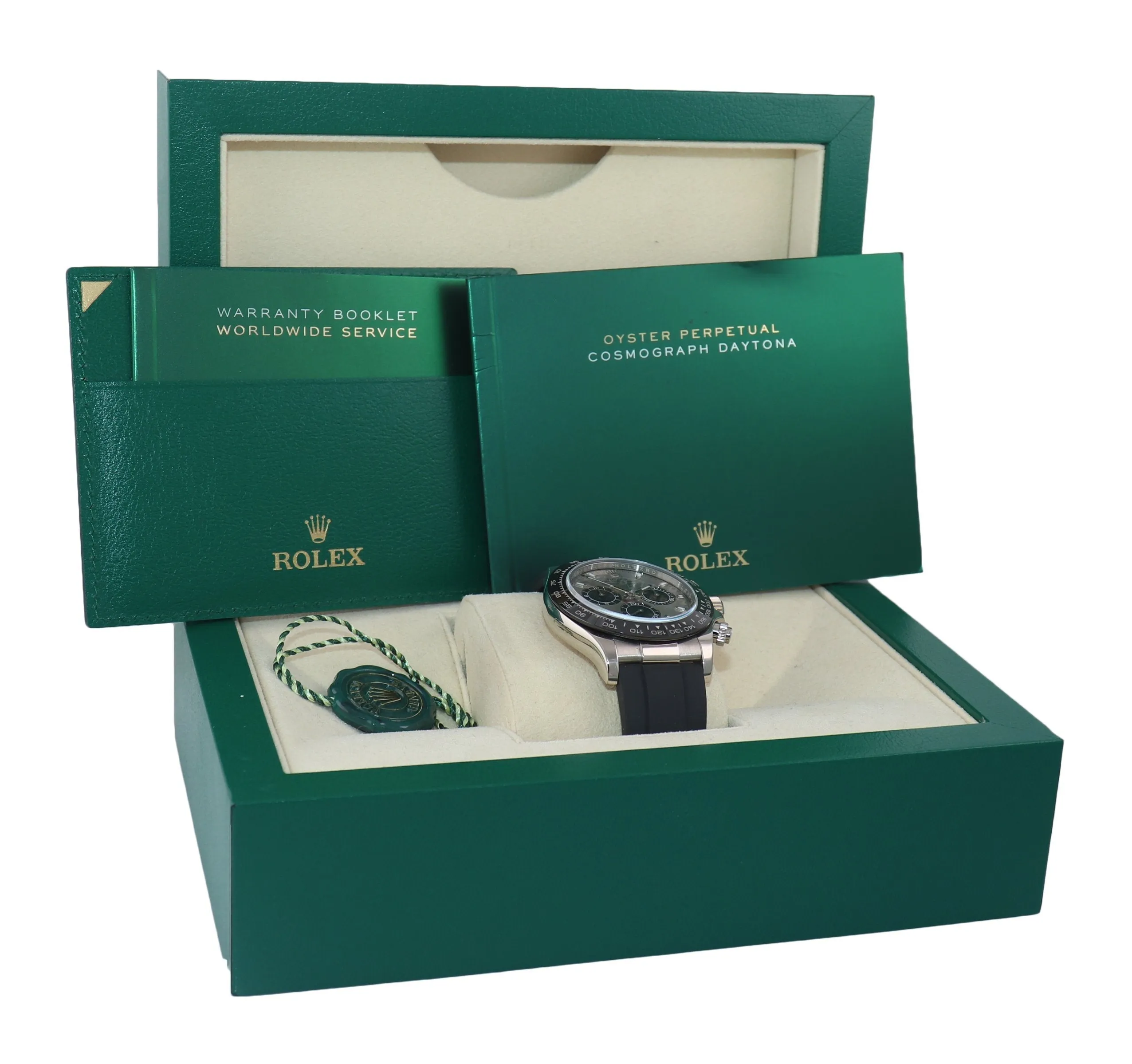 2021 Rolex Daytona 18k White Gold 116519ln Ceramic Silver Panda Watch Box