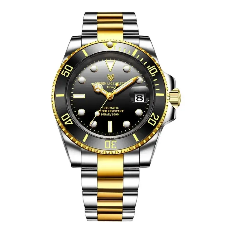 2024 LIGE New Watch Men Mechanical Wristwatch Luxury Automatic Watch Stainless Steel Watches For Men Clock Man Relogio Masculino