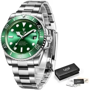 2024 LIGE New Watch Men Mechanical Wristwatch Luxury Automatic Watch Stainless Steel Watches For Men Clock Man Relogio Masculino